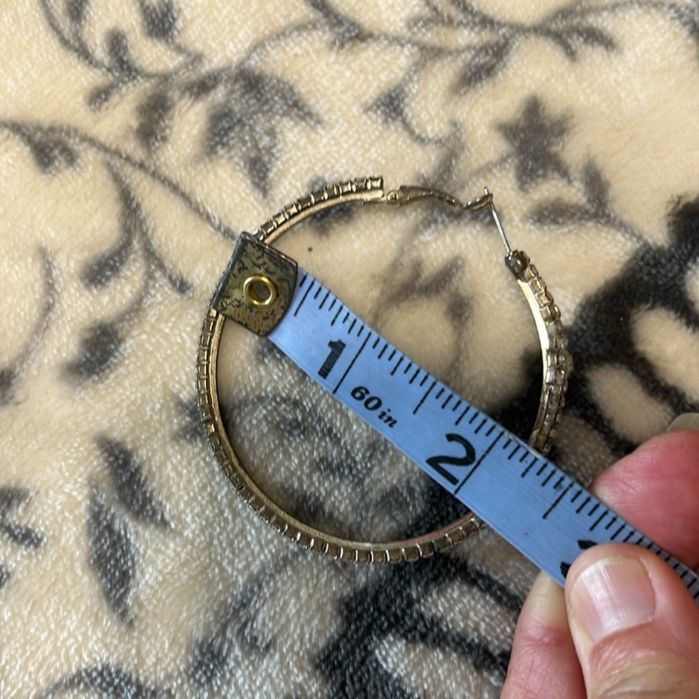 Big Rhinestone Cross Loops - Picture 10 of 11